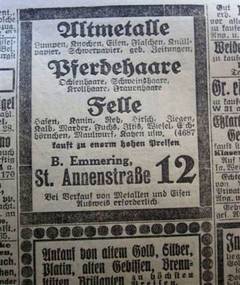 Anzeige im Lübecker Generalanzeiger 1922 [4]