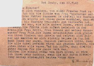 Postkarte vom 23.7.1942, Familienbesitz Dieber