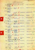 Liste des Transports nach Auschwitz vom 11. August 1942 mit den Namen von Hanna und Hermann Marcus Mecklenburg