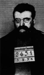 Erich Mühsam als Gefangener im KZ Oranienburg