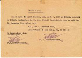 Bescheinigung über Einberufung als Soldat [9]