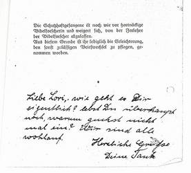 auf der Rückseite Schreibverbot des KZ Ravensbrück [11]